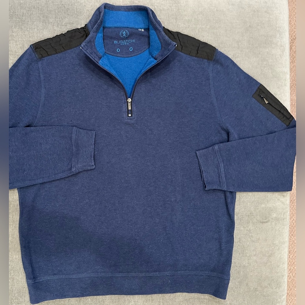 Bugatchi Blue and Black Men's Sweater